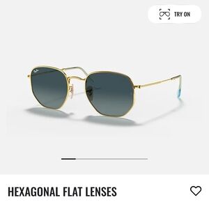 Ray-Ban Hexagonal Sunglasses with Gold Frame